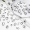 Sew on Rhinestones 205 PCS Glass Rhinestones Mixed Shapes Sew on Crystal Gems Flatback with Silver Claw for Jewelry Crafts Clothes Shoes Costume (Sliver Rhinestones)